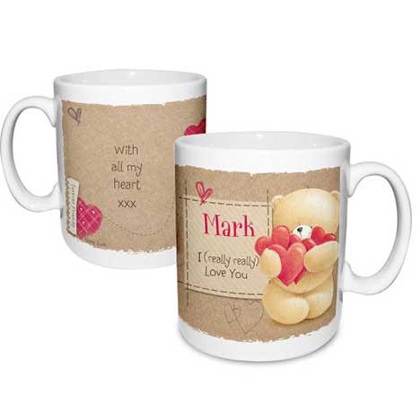 Personalised Forever Friends Love Heart Mug £11.99